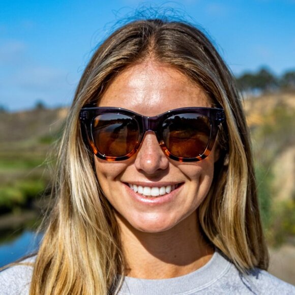 Kaenon Lido Deep Purple Tortoise Frame Polarized SR-91 Brown Lens Sunglasses - Picture 4 of 16